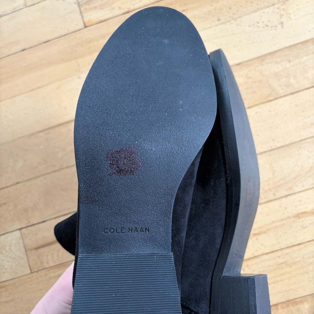 Cole Haan Black Suede Booties Women's Size 11B Excellent Condition‎ - Picture 10 of 10